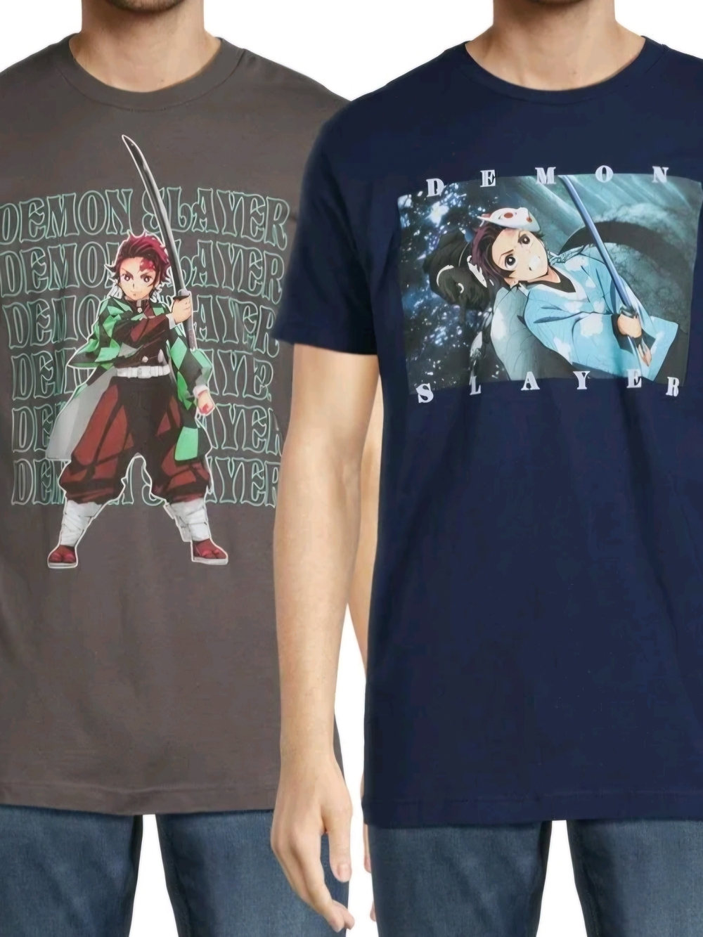 Demon Slayer Men's Graphic Tee Shirts, 2-Pack 3XL BRAND NEW